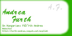 andrea furth business card